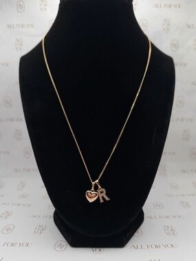 ✨ NEW 18K Gold Filled 20” Initial & Heart Necklace |Check Pics for Letters!